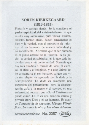Biografia Soren Kierkegard Atras